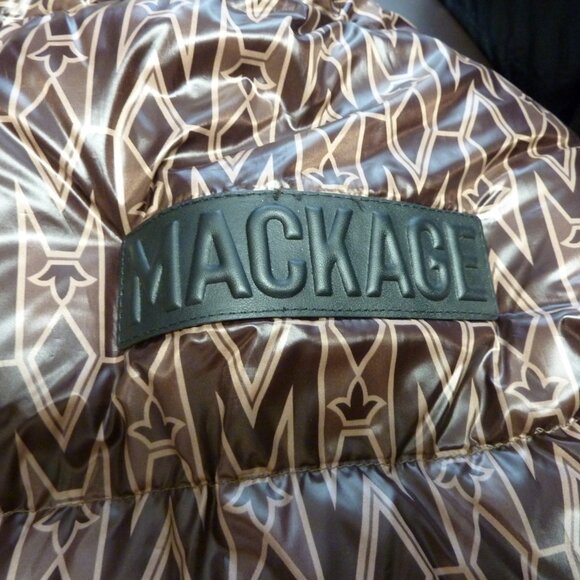 Mackage Mylah Monogram Brown 800+ Puffer Down Jacket - Picture 14 of 16